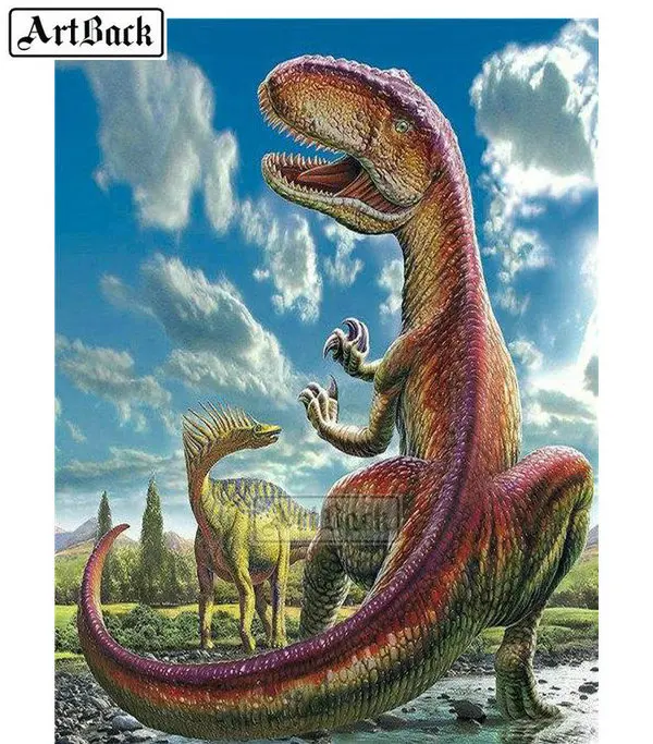 Full square / round drill diamond painting dragon abstract animal 3d diamond embroidery resin mosaic home decoration painting