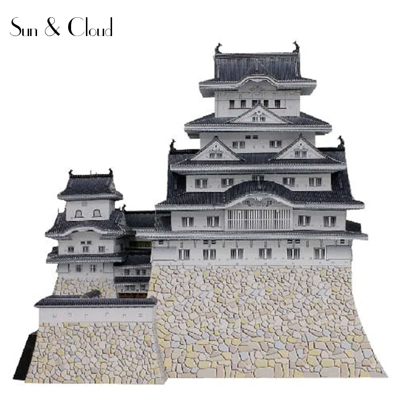 Традиционный бумажный 3d замок Himeji в японском стиле модель архитектурного здания