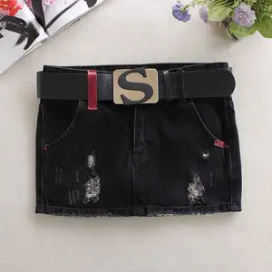 2021 Летние черные джинсовые юбки, женские сексуальные Эластичные Обтягивающие юбки-карандаш в стиле H-Style, 100% хлопок, джинсовые мини-юбки выше колена, 2870