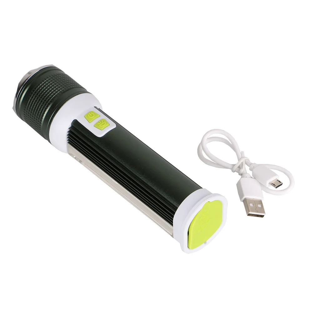 Светодиодный фонарик 3800 люменов COB Led + T6 светодиодный масштабируемый Фонарь 7
