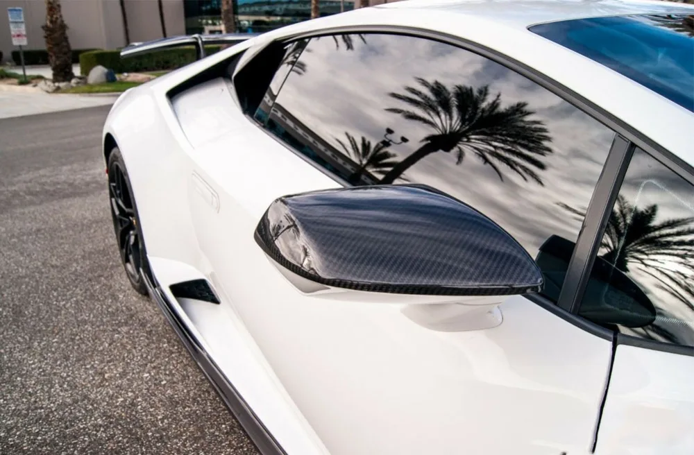 Углеродное волокно D Стиль Автомобильное Зеркало фартук чехол для Lamborghini Huracan LP600