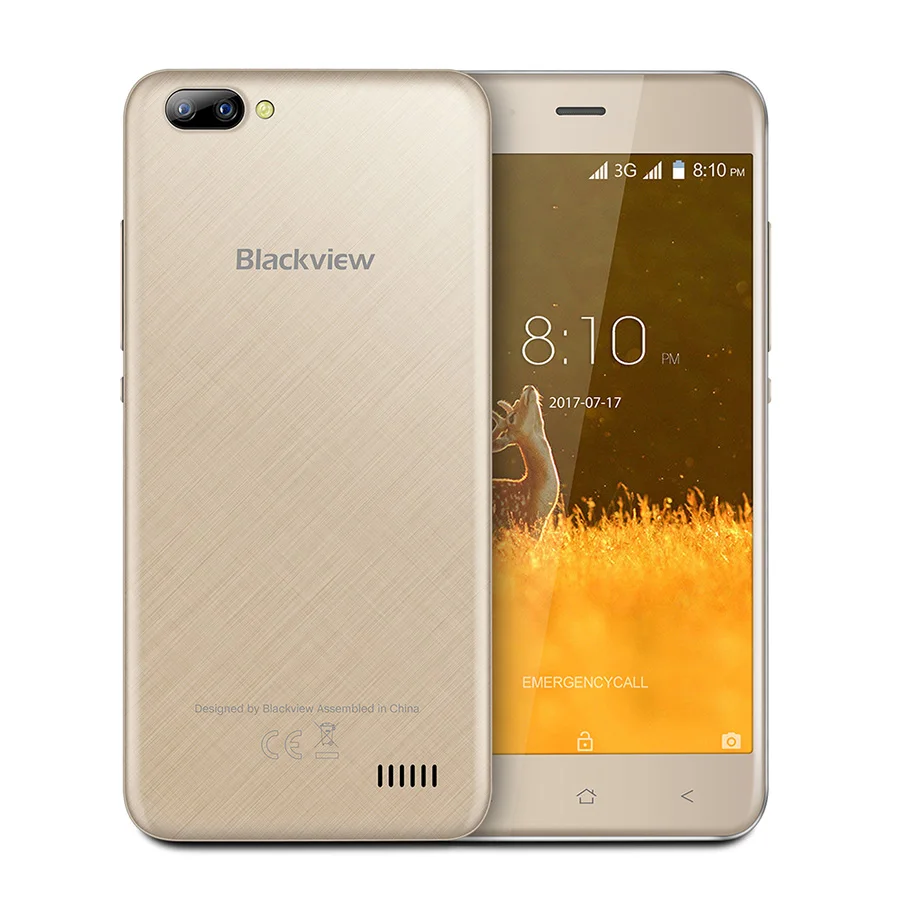 В наличии Blackview A7 Смартфон Android 7 0 MTK6580A четырехъядерный мобильный телефон 1 ГБ ОЗУ 8