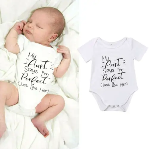 Новый боди для маленьких мальчиков и девочек моя тетя одежда наряд Babygrow из хлопка