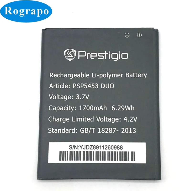 1700mAh Replacement Battery For Prestigio MultiPhone PSP5453 DUO PSP5453DUO PSP 5453 Bateria Batterie Cell Phone Batteries|cell phone battery|battery