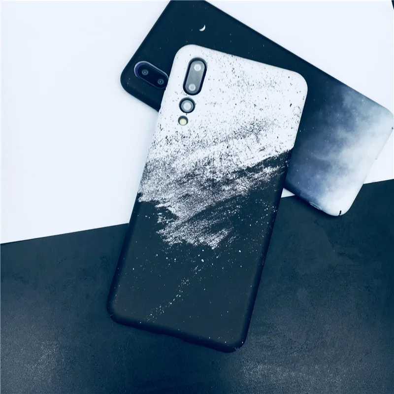 INS стиль простой чехол для телефона с рисунком Huawei P20 Pro P10 Plus Honor 9 10 жесткий Lite |