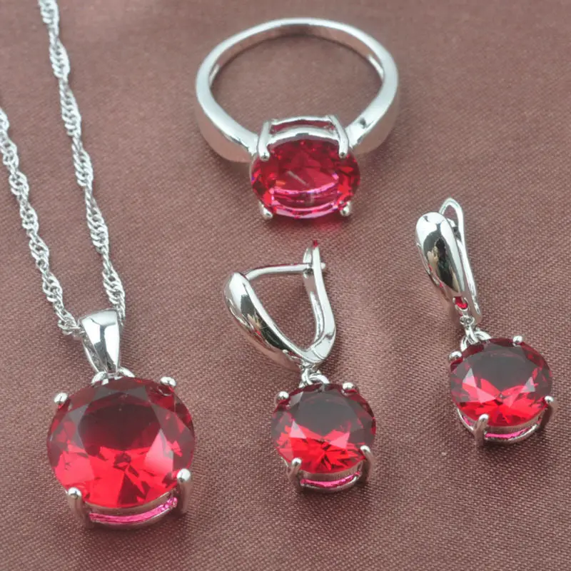 Женские открытые туфли Красного цвета циркония круглые запонки серебренные