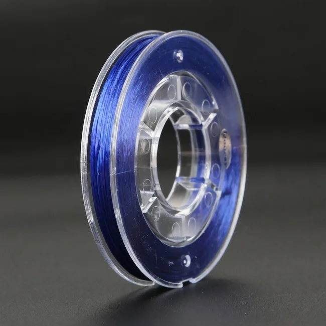 Royal Blue Хорошее качество 40 м/рулон разные Прозрачные плоские ширина 0,8 мм сильный эластичный стрейч Бисероплетение проволочный Корд с резьбой Струны для DIY ювелирных изделий - Цвет: Royal Blue