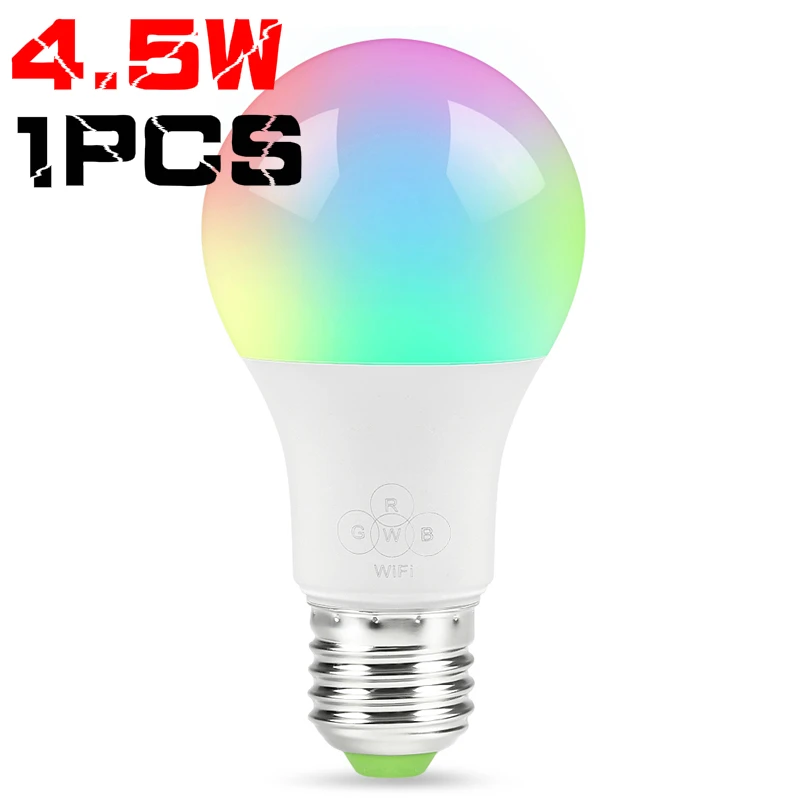 Набор1 Умный дом многоцветный лампочки телефона Wi Fi Голос управление RGB экономии энергии лампа Светодиодная Регулируемая Совместимость Alexa Google дома - Комплект: Набор1