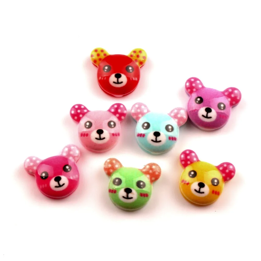 50Pcs Mixed Resin 17x15mm Bears Decoration Craft Flatback Cabochon Embellishments For Scrapbooking Kawaii Diy Accessories | Дом и сад