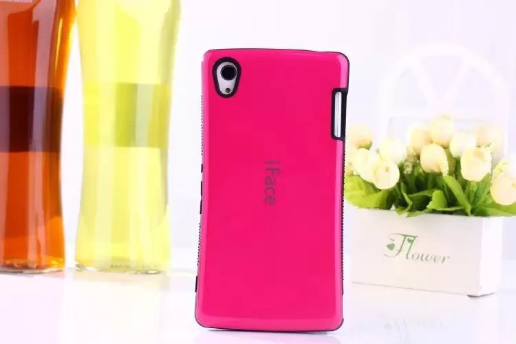 Для sony M4 Aqua Гибридный Силиконовый гладкой твердой резины чехол для Xperia E2303 E2333 E2353