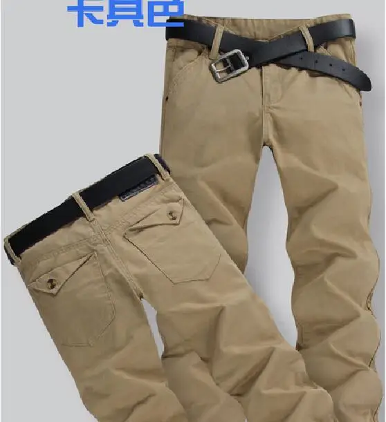 

Free shippin Military Casual Pants Mens Slim Business Pants Plus Size 28-48 46 Pants Straight Male Cotton High Quality Summer