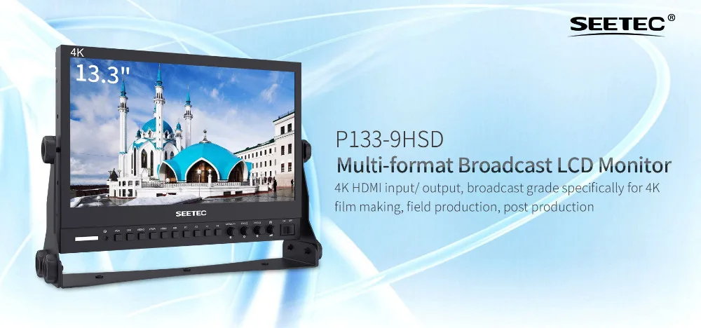 Seetec 4K133-9HSD-192( P133-9HSD) 13,3 дюймов ips 3G-SDI 4K HDMI вещательный монитор, настольный ЖК-монитор