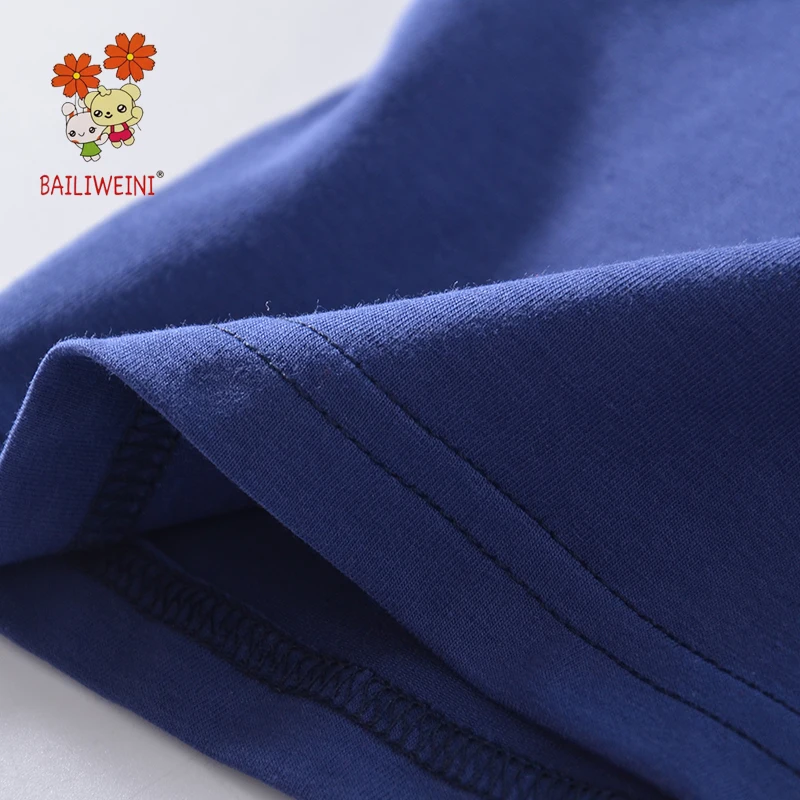 

2021BAILIWEINI new cotton children over shoulder sleeve short-sleeved T-shirt fashion children's short-sleeved shirt boys short