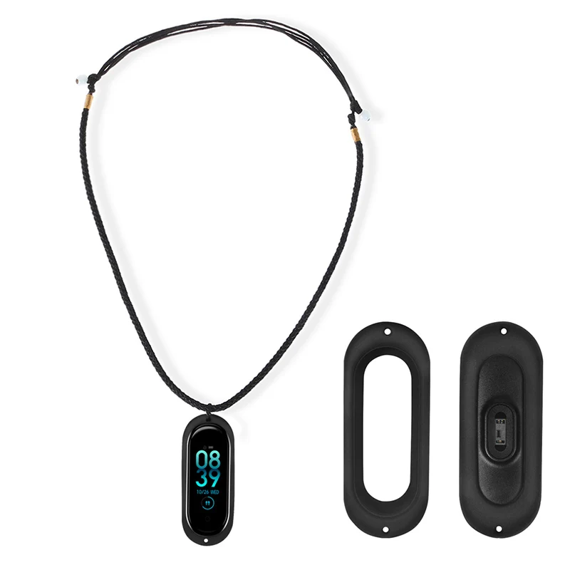 Силиконовый чехол с двойными отверстиями и DIY ожерельем для Xiaomi Mi Band 3/4 NK