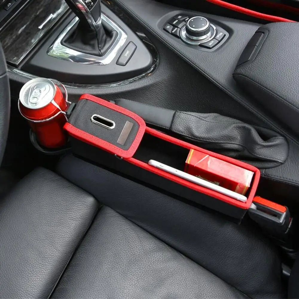 For Driver Seat Автомобильное сиденье щелевая коробка для хранения чашка держатель для напитков Органайзер Авто зазор карман для телефона карта чехол для монет аксессуары - Название цвета: For Driver Seat