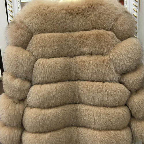 beige yellow Женский натуральный Лисий мех пальто Полный Пелт натуральный Лисий мех куртка Guality короткий Лисий Мех Верхняя одежда настоящий натуральный Лисий мех пальто - Цвет: beige yellow