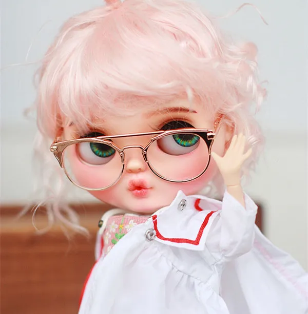 Transparent Новое поступление, солнцезащитные очки в виде куклы Кошки, Blyth Cat, очки BJD Cat, солнцезащитные очки BL-CC1228(подходит для Блит, Blythedoll, ледяная кукла - Цвет: Transparent