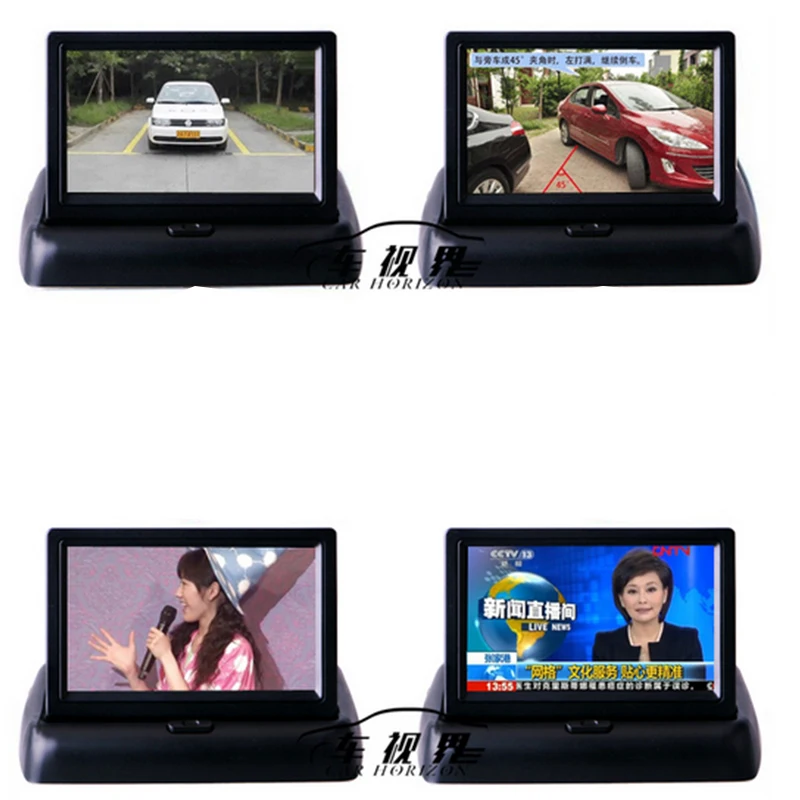 Автомобильный монитор 4 3 дюймов TFT lcd автомобильные мониторы заднего вида 480x240