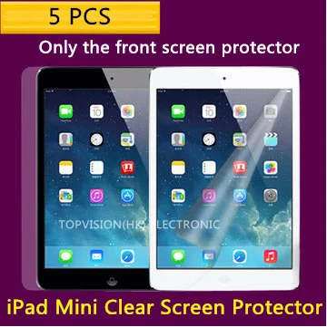 5 шт./упак. hd Прозрачная Передняя Защитная пленка для ЖК-дисплея Ipad Mini 1 2 3 Защита