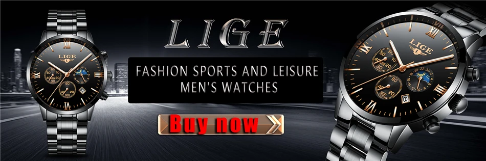 Relojes часы мужские LIGE модные спортивные кварцевые часы мужские s часы Топ бренд класса люкс Бизнес водонепроницаемые часы Relogio Masculino