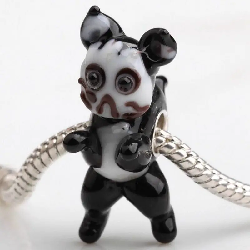 10 шт./лот Модные животные ручная работа лэмпворк стекло Большое Отверстие