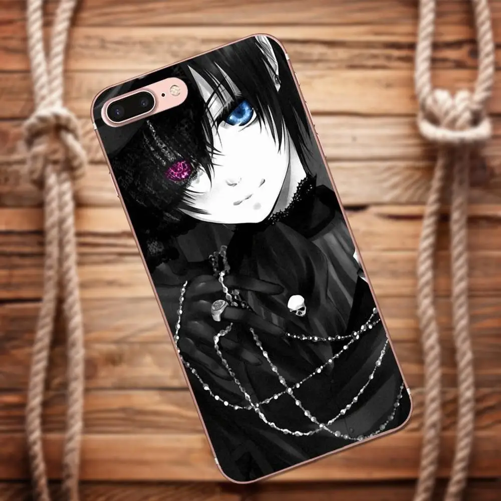 Чехлы Vvcqod из ТПУ для Apple iPhone 4 4S 5 5C 5S SE 6 S 7 8 Plus X Moto G G2 G3 аниме Черный дворецкий Kuroshitsuji