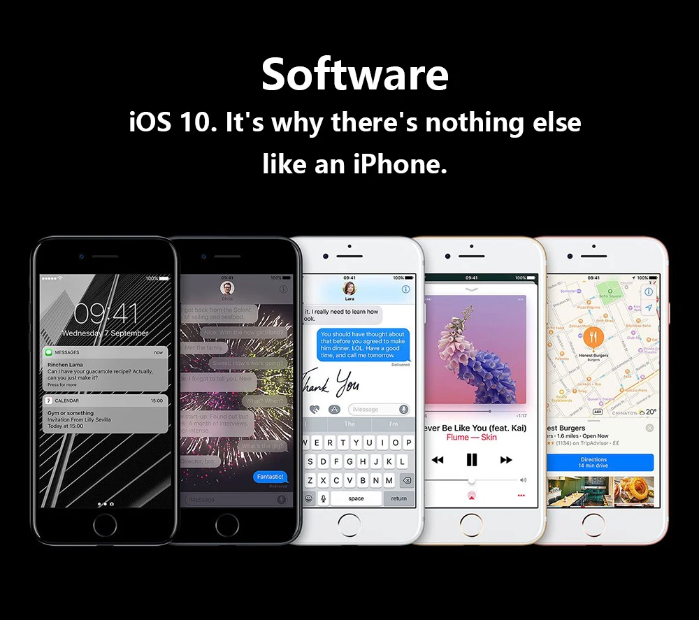 Разблокированный мобильный телефон apple iphone 7, wifi, 32 ГБ/128 ГБ/256 Гб ПЗУ, IOS 11, LTE, 12,0 Мп, камера, четырехъядерный, отпечаток пальца, apple, iphone7
