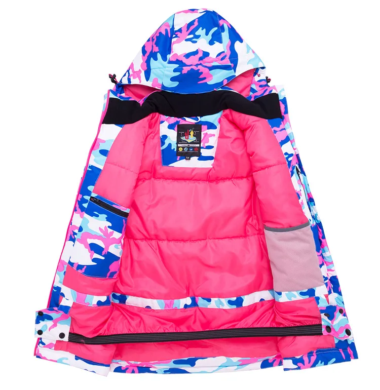 Camouflage Children's Ski Clothing Girls Suit Windproof Waterproof Warm Thickened Single Board Double Set | Детская одежда и