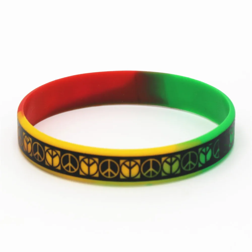 LUKENI 1 шт. ювелирные изделия в стиле панк рок Wristband Силикона черный белый цвет Цвет