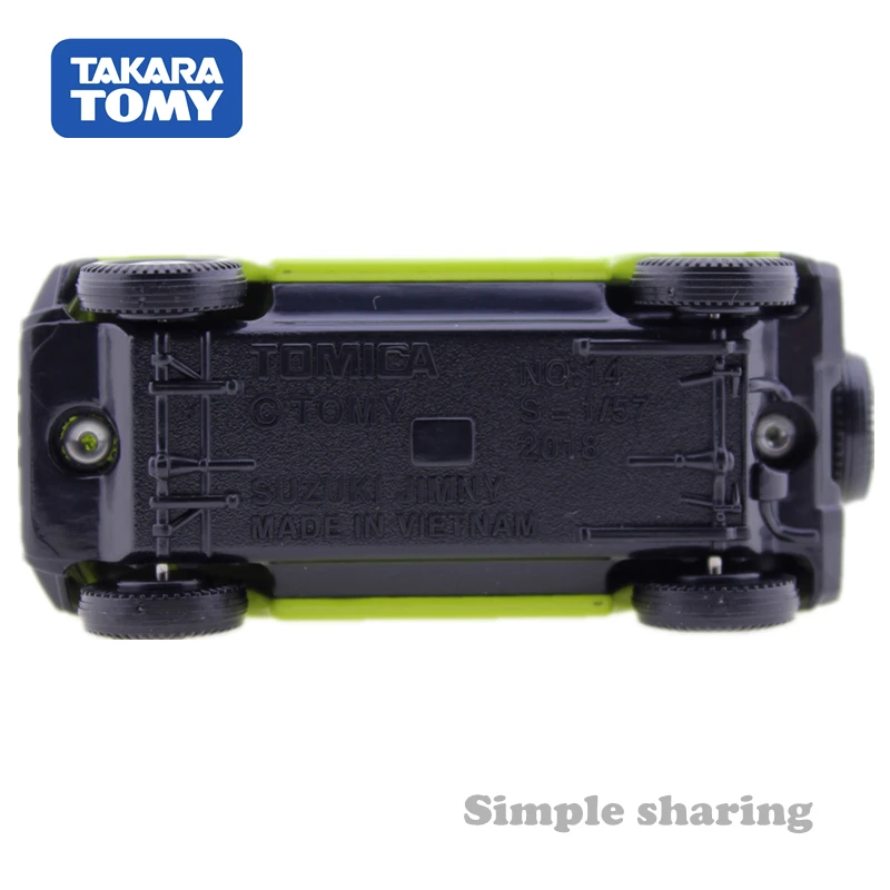 Takara Tomy Tomica #14 Suzuki Jimny масштаб 1:57 зеленый автомобиль мотор литая металлическая
