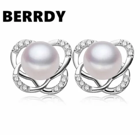 Горячая дешевая распродажа! 4 цвета серьги из натурального пресноводного жемчуга