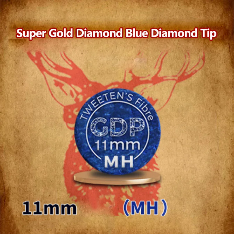 11mm MH SuperGold бриллиантовый синий наконечник отличный бильярдный наконечник для кия с аутентичным американским синим бриллиантовым логотипом - Цвет: 11mm MH
