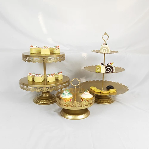 6pcs gold Золотой белый торт стенд Свадебный кекс стенд набор стеклянный купол Кристалл конфеты бар инструменты для украшения торта Формы для выпечки Набор 3-19 шт - Цвет: 6pcs gold