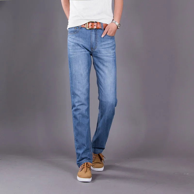 2018 новые Брендовые мужские джинсы весна лето деловые повседневные свободные