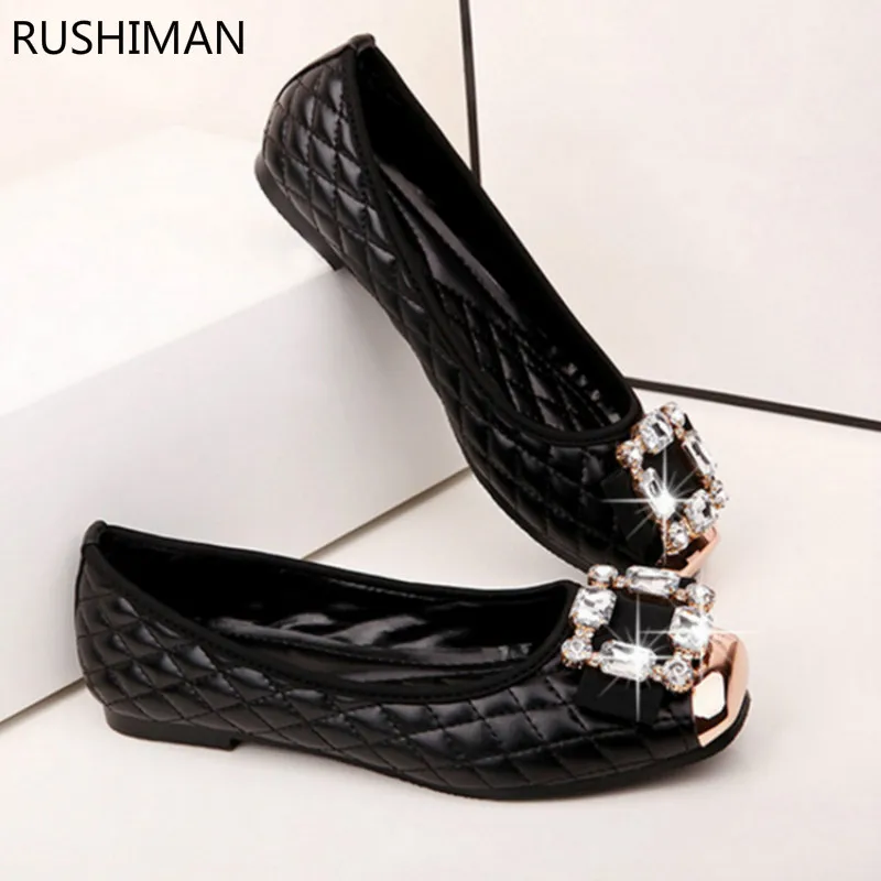 Новые женские туфли RUSHIMAN в Корейском стиле дышащие на плоской подошве низкие