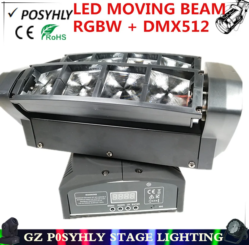 Мини LED Паук свет R2 G2 B2 W2 (rgbw 4in1) движущаяся голова луч света dmx512 управления