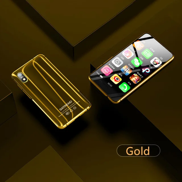 Satrend S11, 4G, мини-смартфон, 3,22 дюймов, маленький экран, процессор Android 7,1, четырехъядерный процессор MTK6739, 2 Гб ram, 16 ГБ rom, мобильный телефон - Цвет: Gold