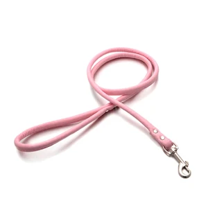 Pink 6 цветов поводок для питомцев кошек, щенков, собак, длинный Гладкий поводок из искусственной кожи, Одноцветный поводок для собак, уличных прогулок, поводок для собак, девочек и мальчиков, DOGGYZSTYLE - Цвет: Pink