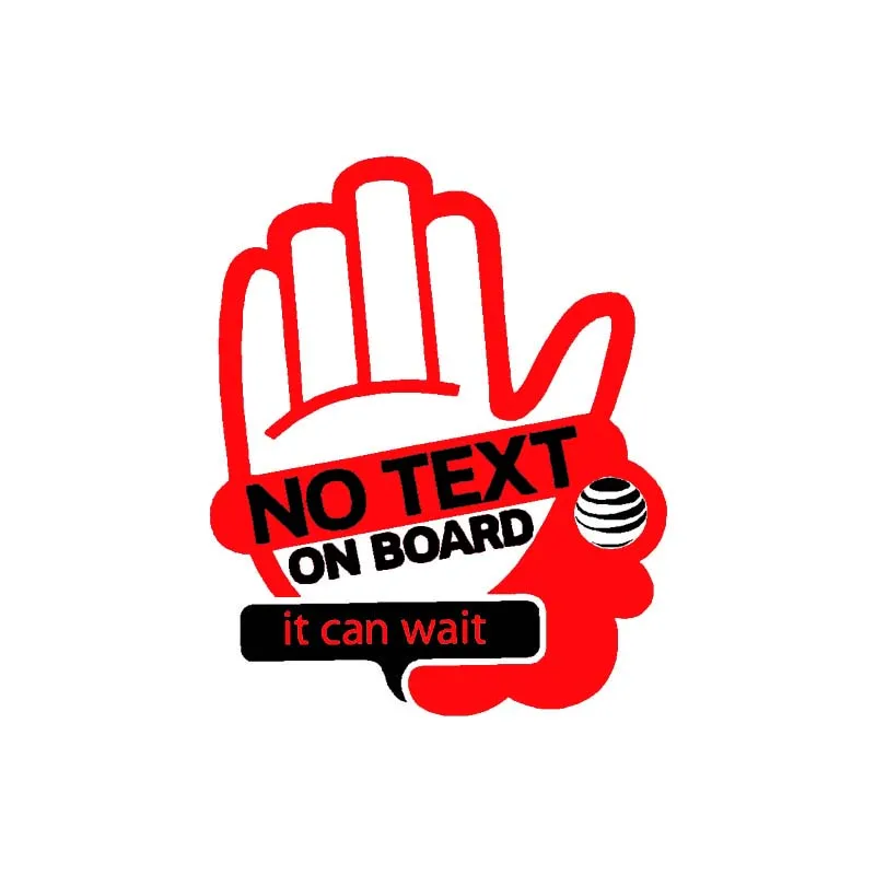 YJZT 14.3CM*17.4CM NO TEXT ON BOARD It Can Wait PVC Car Sticker Decal 12-40523 | Автомобили и мотоциклы