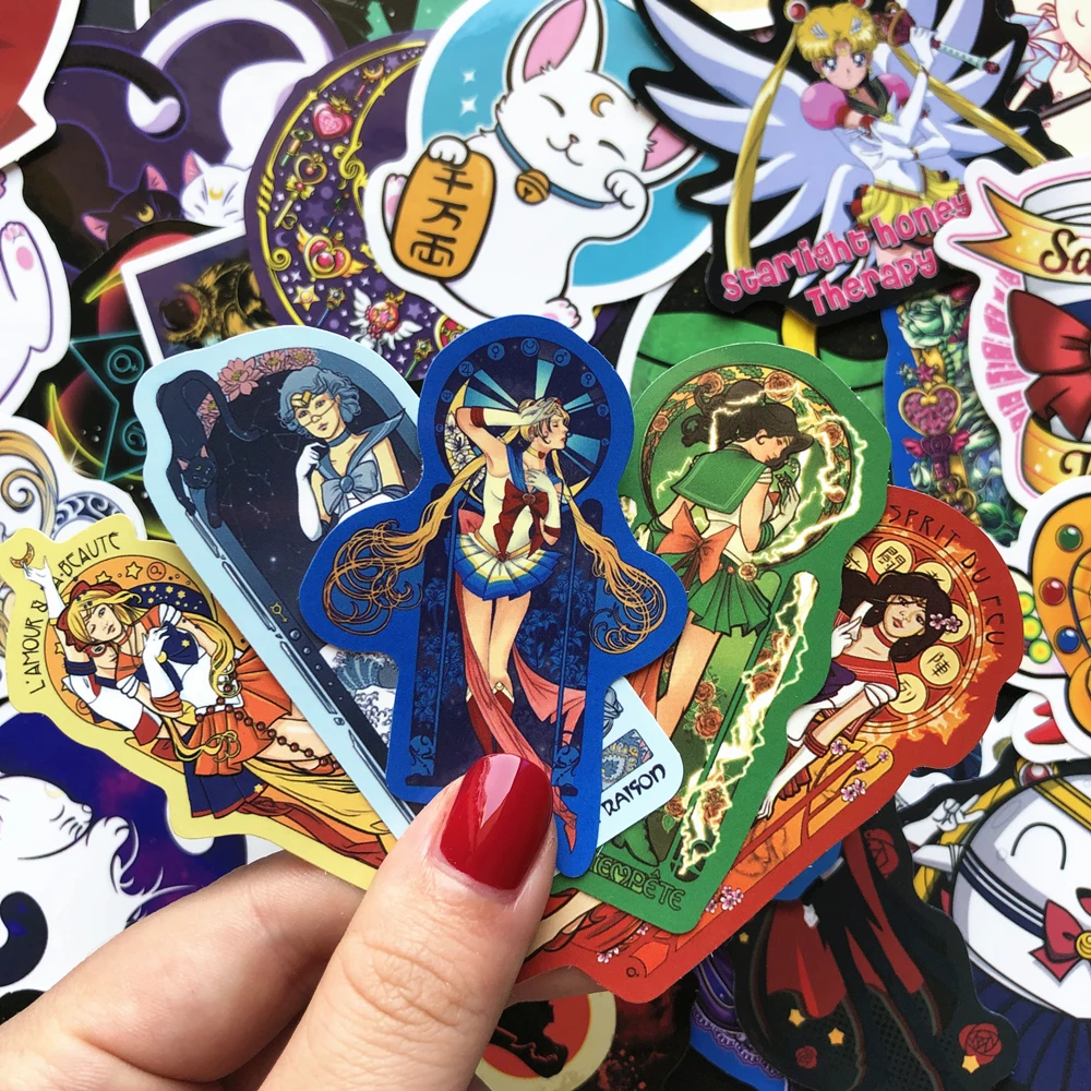 Классические наклейки в стиле аниме Sailor Moon 50 шт./компл. водонепроницаемые для