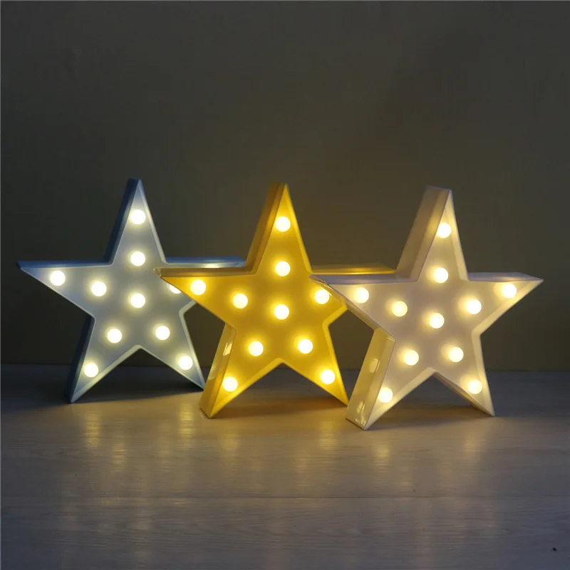 Скандинавский светодиодный 3d светильник со звездой луной рождественской елкой