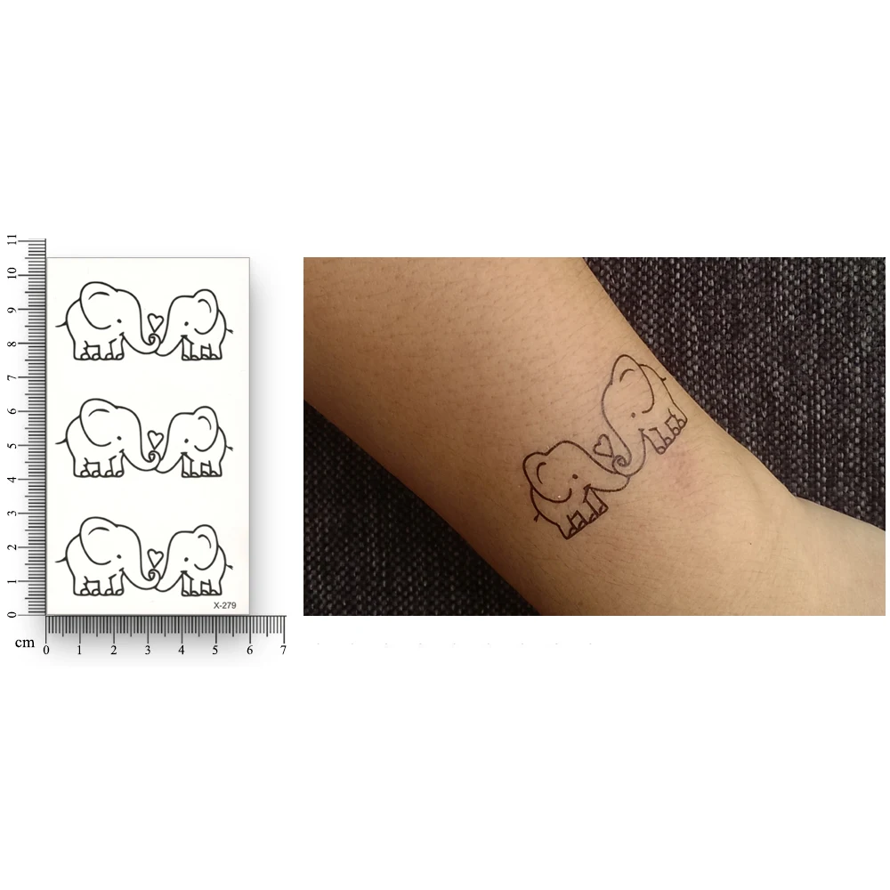 Фальшивая временная Переводные водяные татуировки черные линии любовь наклейка