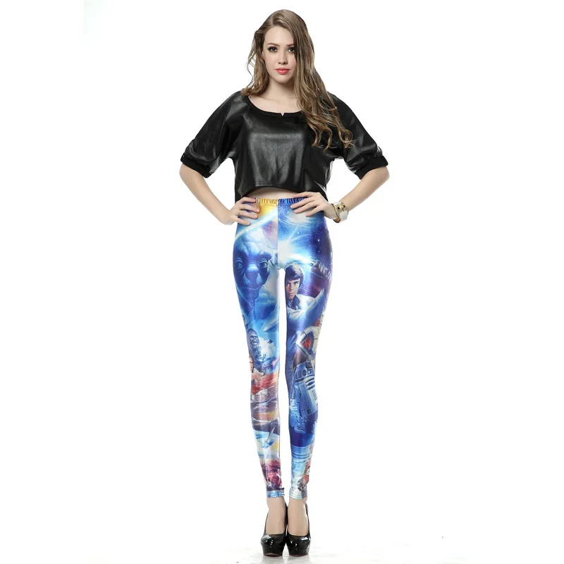 Звездные войны: леггинсы с принтом Пробуждение силы одежда для улицы штаны йоги