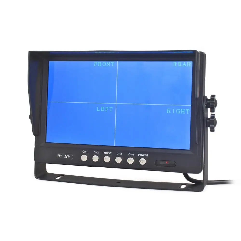 DIYSECUR 9 &quot4CH 4PIN 4 Разделение Quad Экран Дисплей резервного копирования автомобильный
