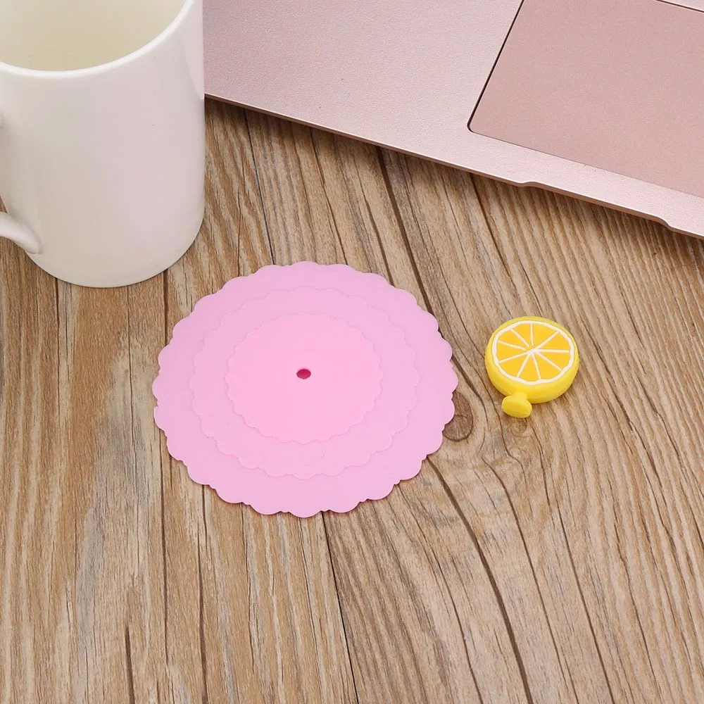 Горячие милые фрукты кружева пыли многоразовые силиконовые крышки чашки DIY