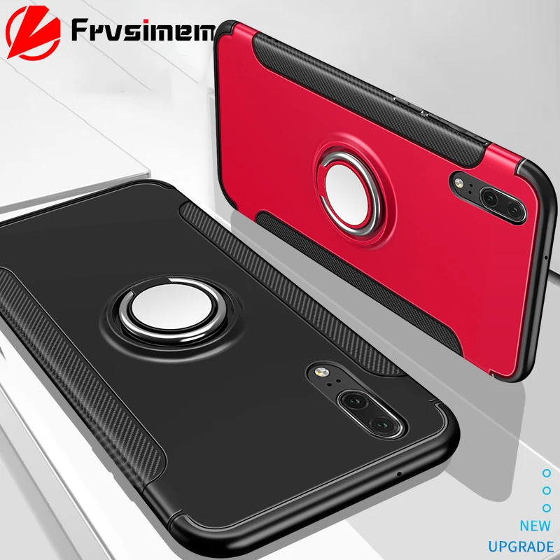 For Huawei Nova 3 3i 2 2s 2i Mate 10 P10 P20 Lite P9 Plus Honor 8 9 View V10 Pro Play Case Metal Finger Ring Holder Car Cover |