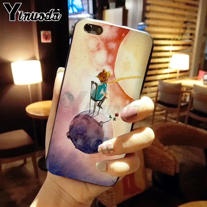 Yinuoda Маленький принц ТПУ черный чехол для телефона iPhone 5 5Sx 6 7 7plus 8 8Plus X XS MAX XR |