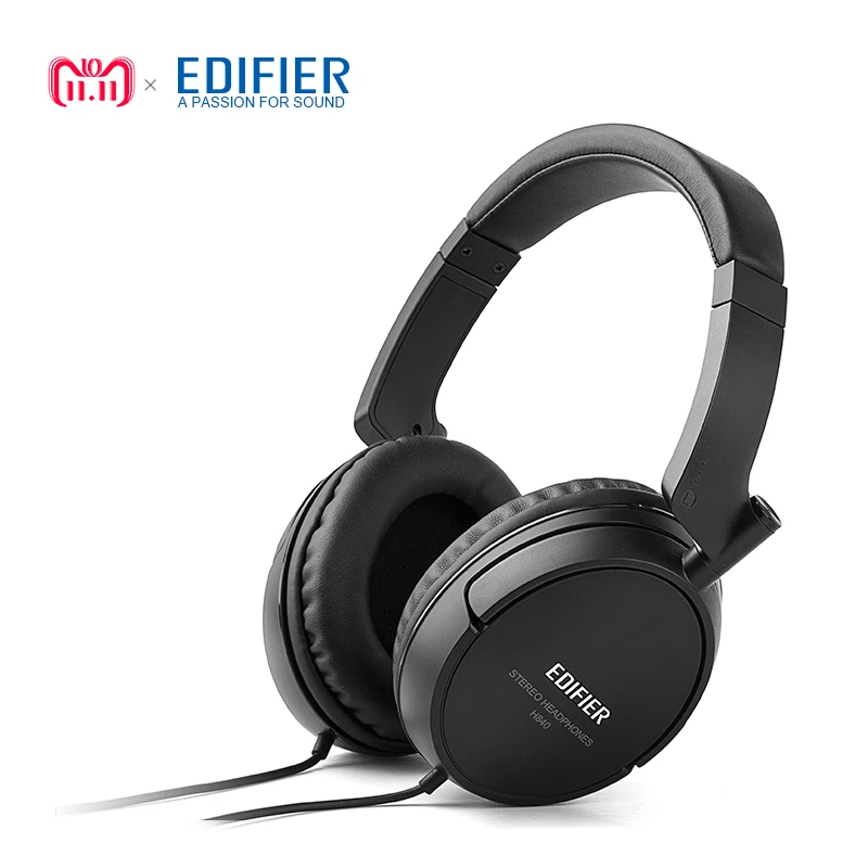 Наушники EDIFIER H840 HIFI с шумоизоляцией складная конструкция мощная прочная