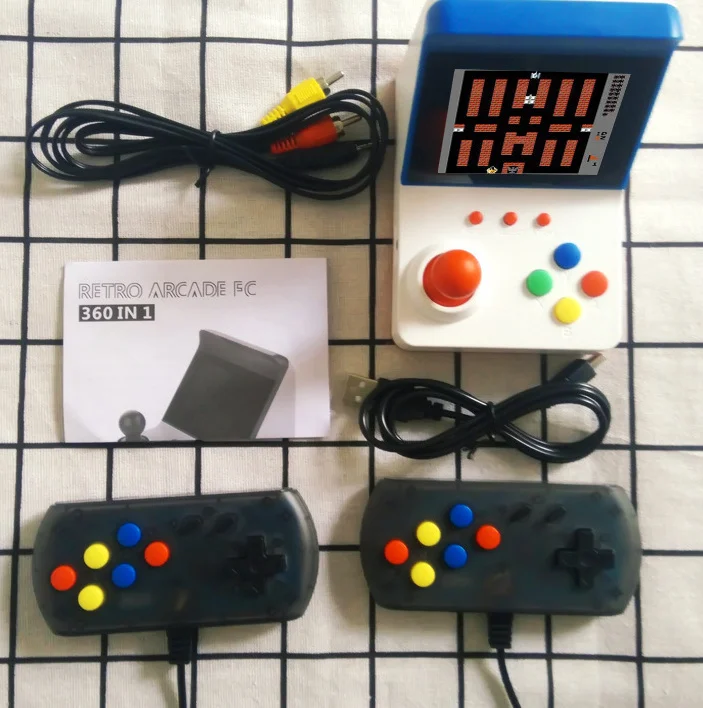 3-дюймовый 8Bit Портативный ретро мини аркадная игра станции, портативные игровые консоли встроенный 360 видеоигры классический Семья ТВ F C игровой консоли