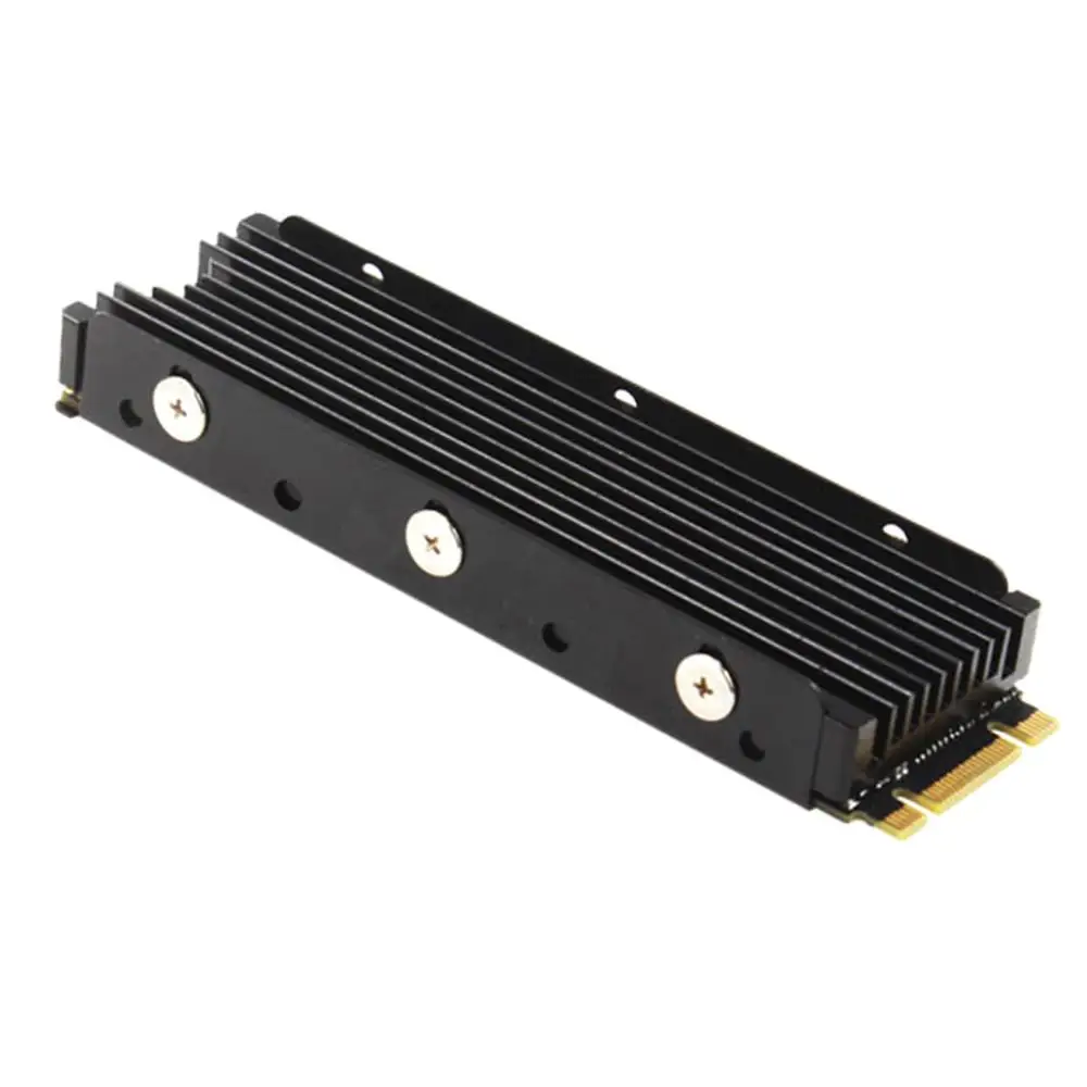 Черный Холодный военный корабль NVME NGFF M.2 радиатор алюминиевый лист теплопроводность кремния вафельное охлаждение военный корабль Nvme радиатор 2280 m.2 - Цвет: Черный